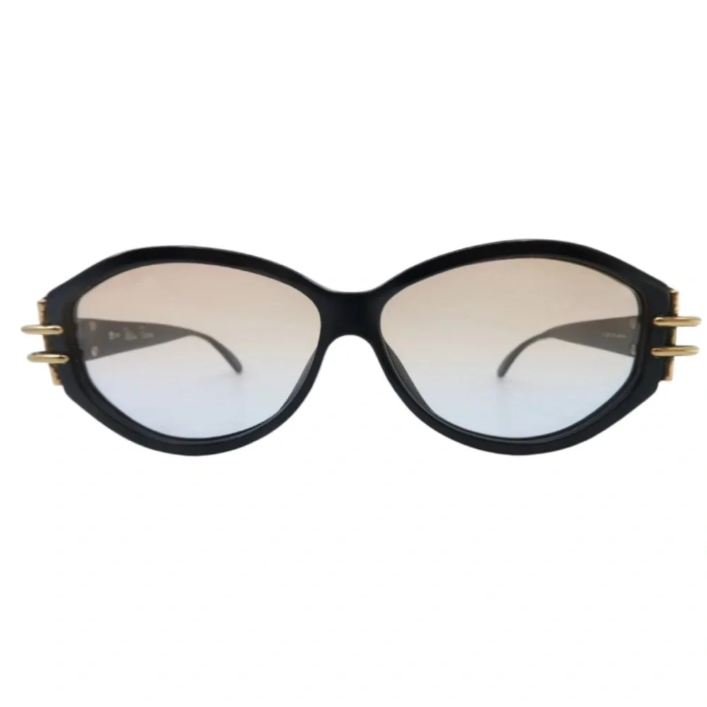 Paloma Picasso Killer Vintage Sunglasses Jet Black with Gold Hardware, Germany